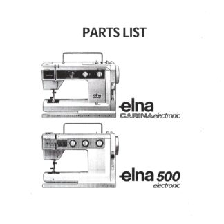 Elna 614de overlocker parts