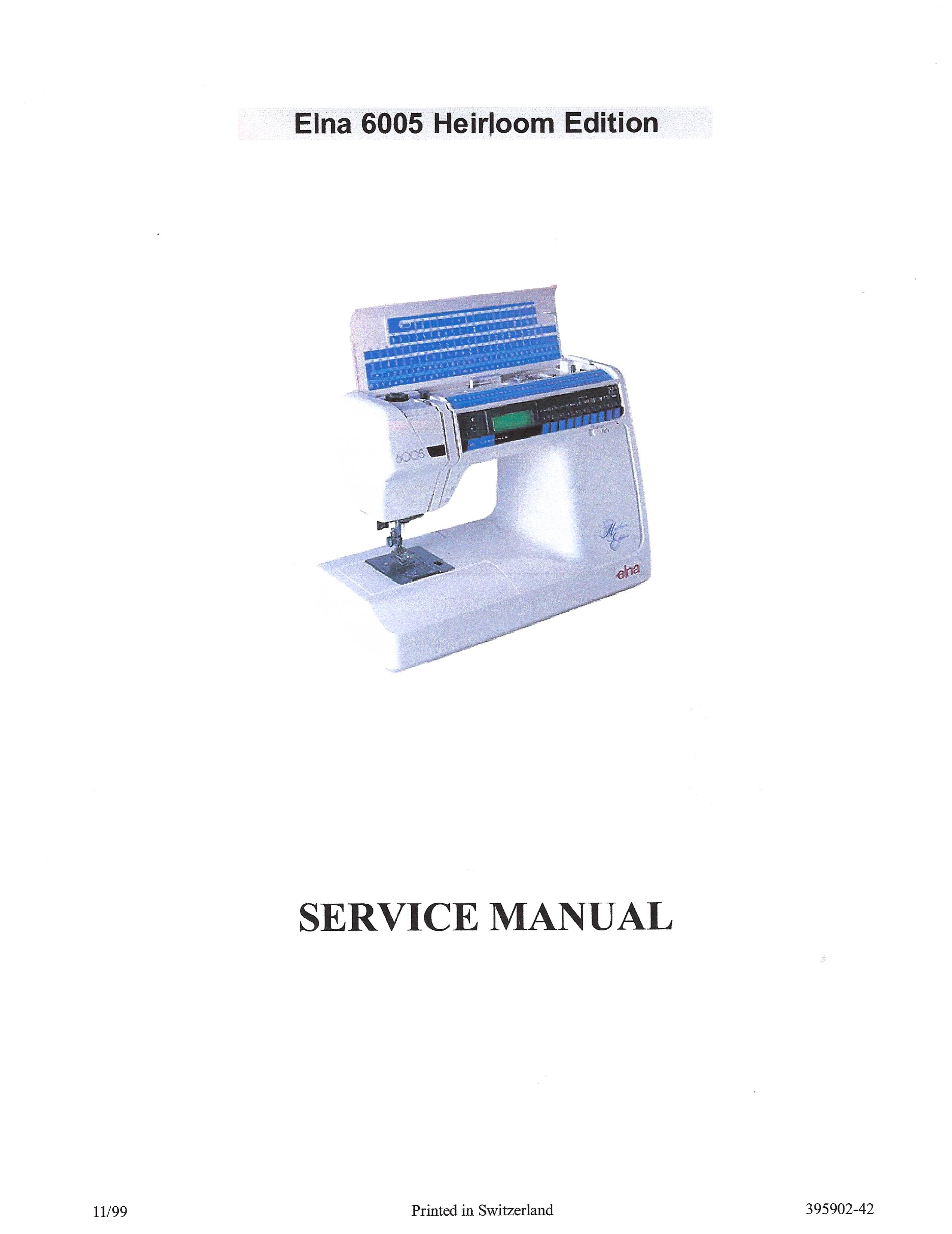 Service Manual Elna 6005 Heirloom Edition Sewing Machine