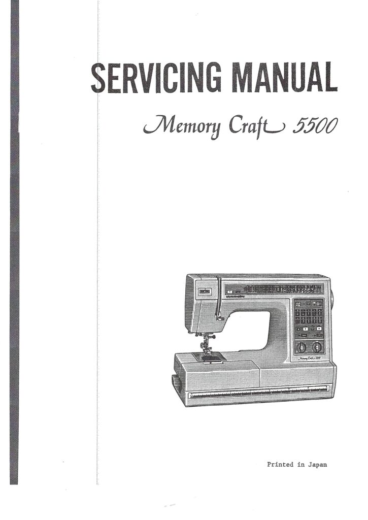 Service Manual Janome Memory Craft 5500 Sewing Machine – The Silk