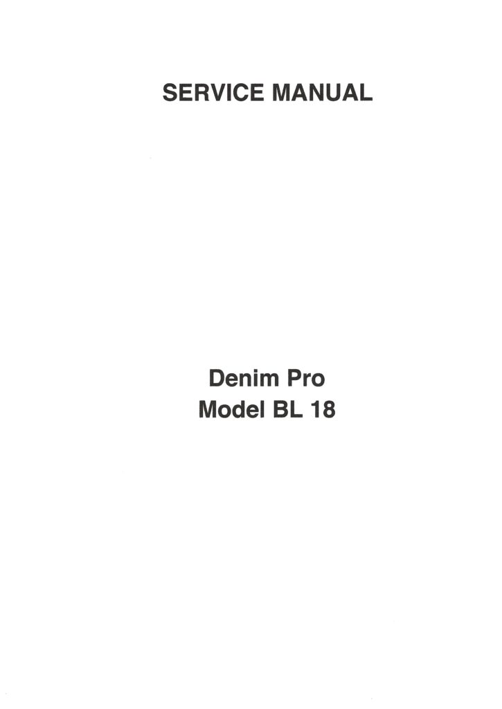 Service Manual Babylock BL18 Denim Pro Sewing Machine – The Silk Pincushion