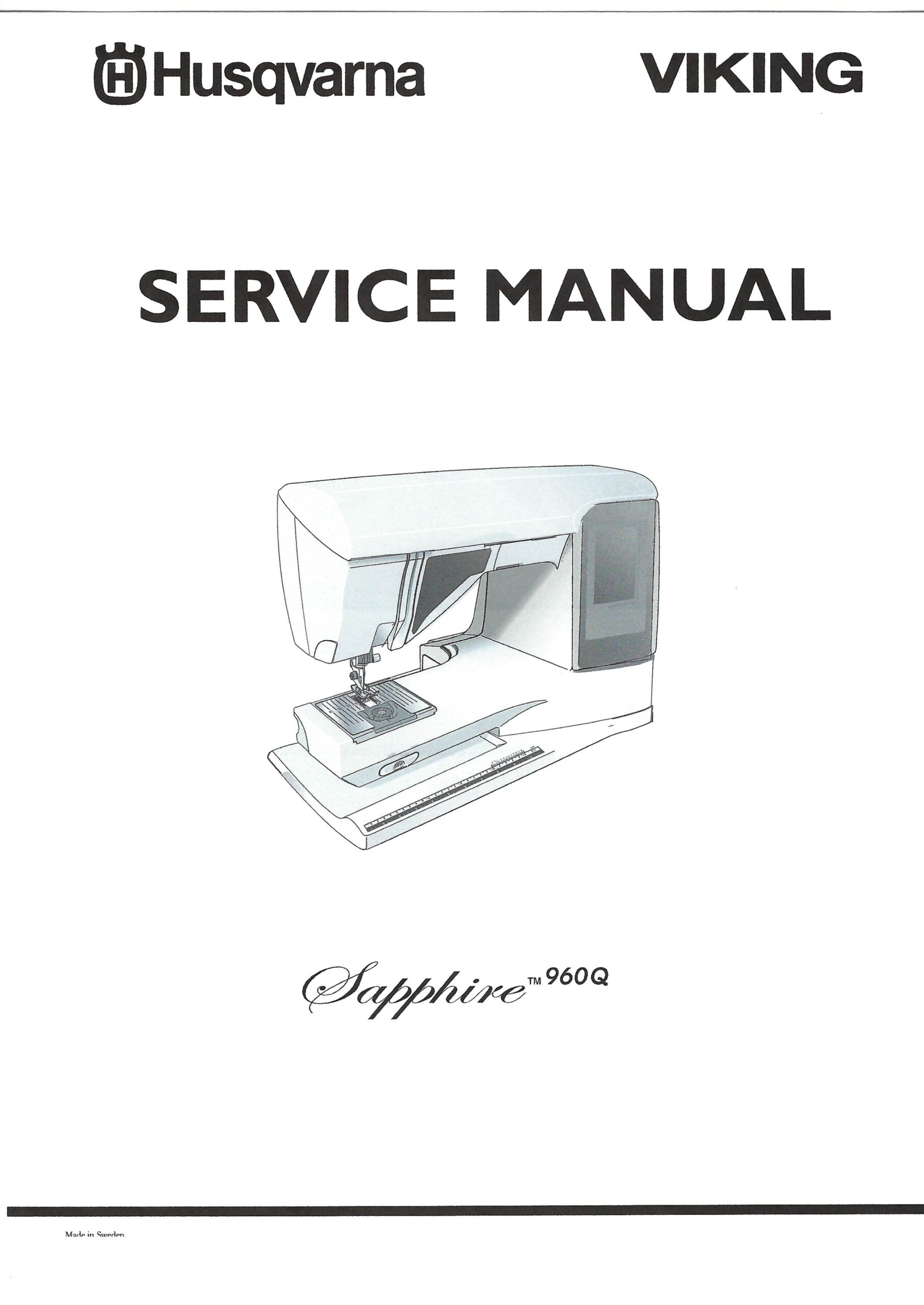 Service Manual Viking Designer 960Q, 965Q Machine
