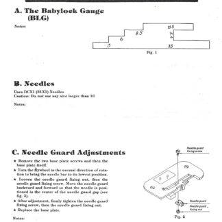 Babylock bl3 407 service manual diagram