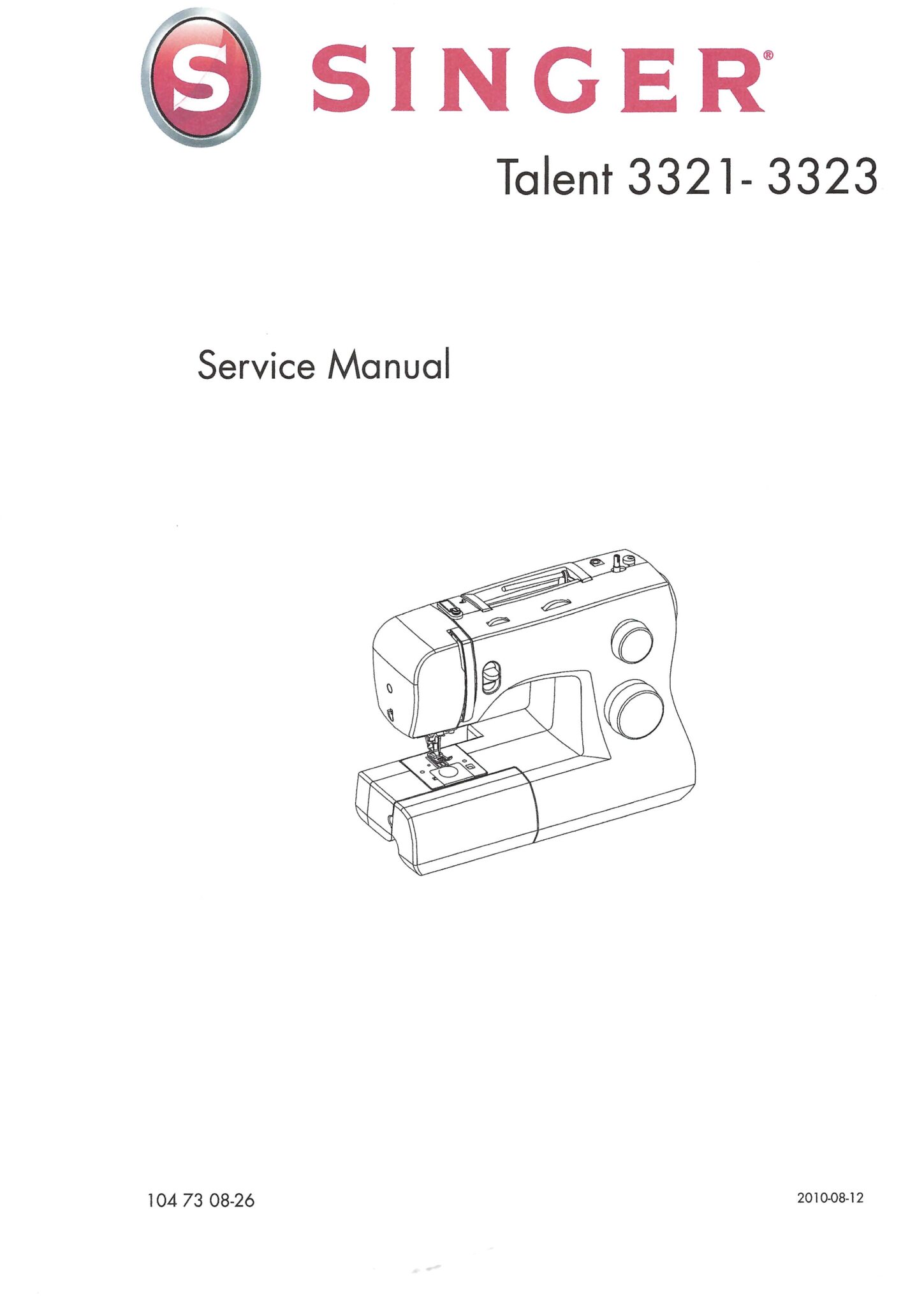 Service Manual Singer Talent 3321, 3323 Sewing Machine – The Silk