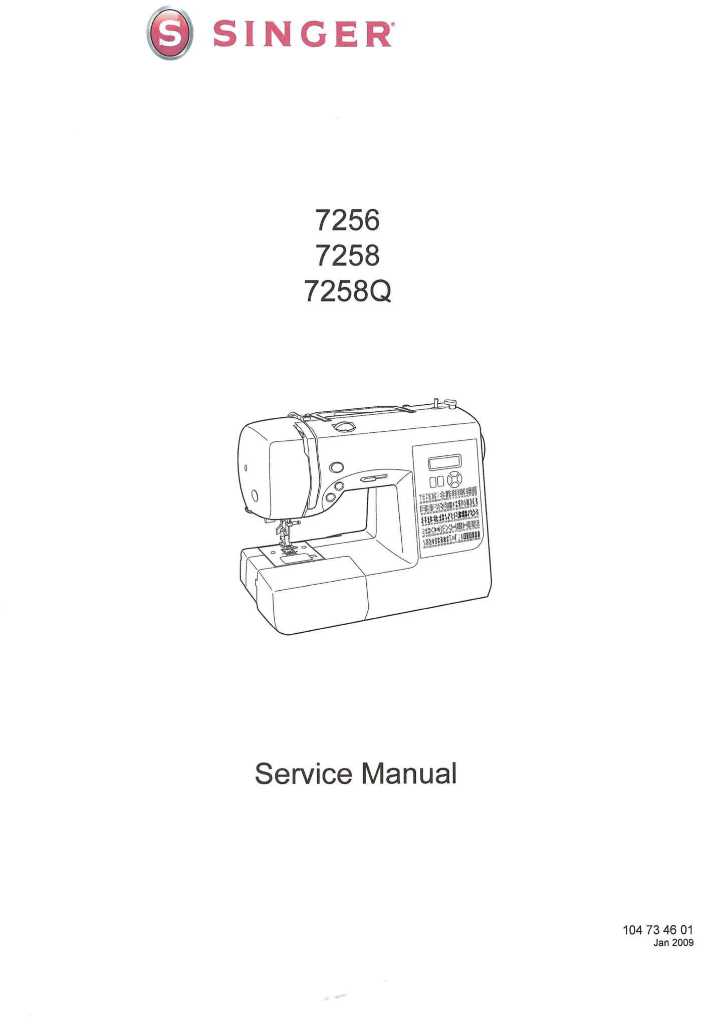 Service Manual Singer 7000 Series Sewing Machine – The Silk Pincushion