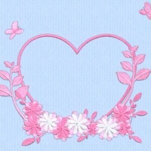 CUT FLOWERS OVER A HEART