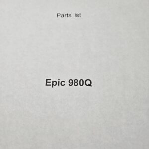 Parts Manual Viking Designer Epic 980Q Sewing Machine