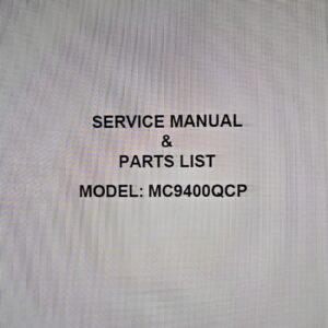 Service & Parts Manual Janome MC9400QCP Sewing Machine