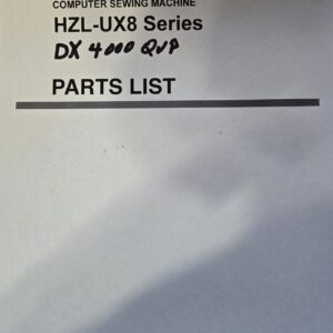 Parts Manual Juki DX4000QVP Sewing Machine
